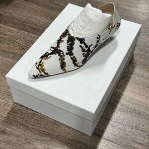 Brand New: Chic Neutral Print Kitten Heel Shoes